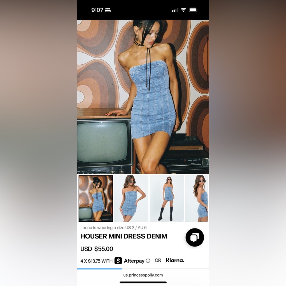 Blue Denim Mini Dress